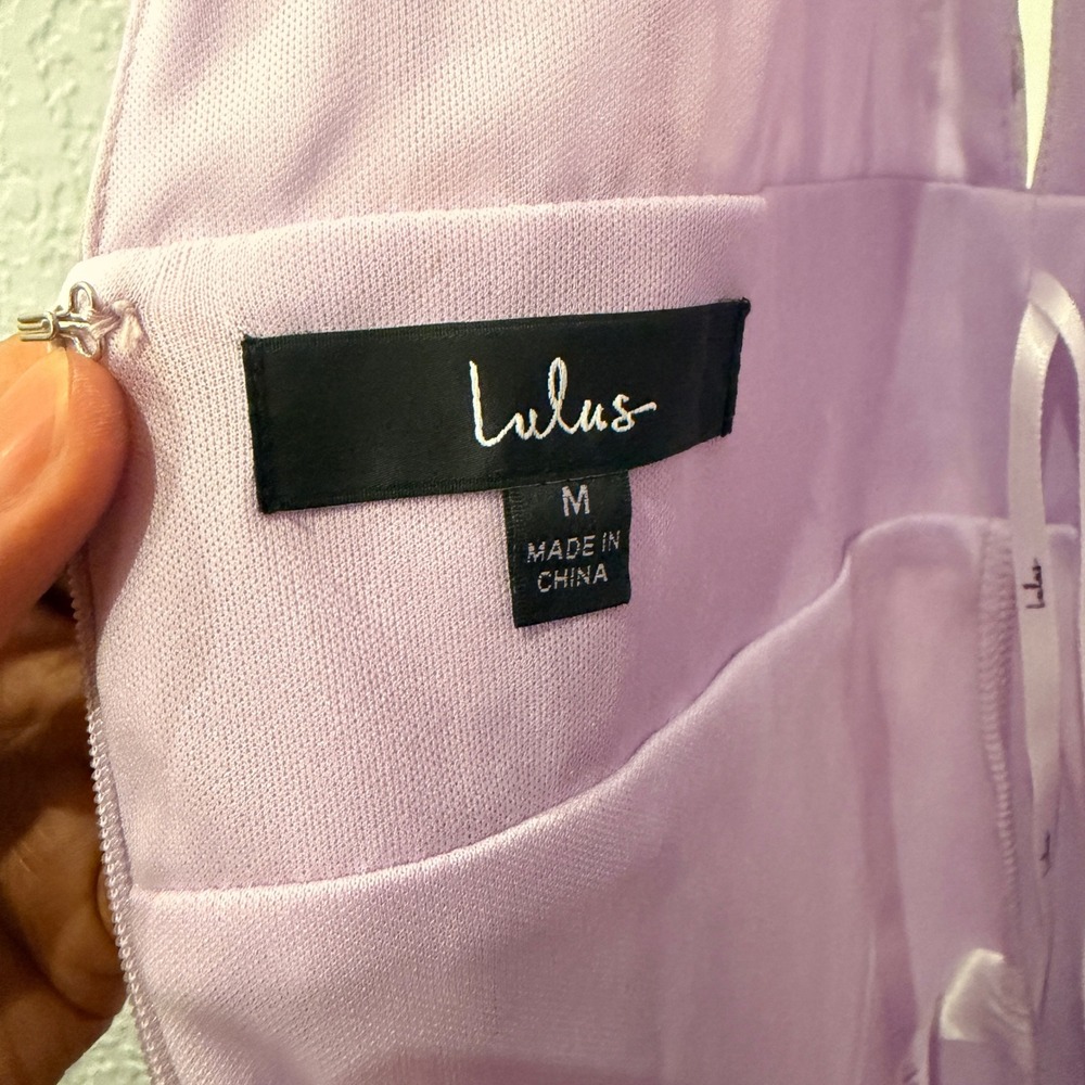Lulus Heavenly Hues Lavender Floral Print Maxi Dress Small Romantic Cottagecore - Picture 8 of 8